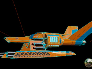 Nave spaceship warrior atack 3 alternatives textures diferents 3D Model