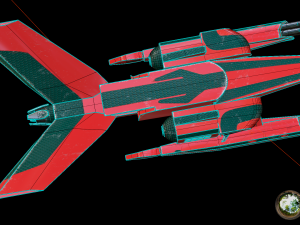 Nave spaceship warrior atack 3 alternatives textures diferents 3D Model