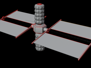 Space Station low poly 3Dモデル