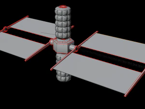 Space Station low poly 3D Model