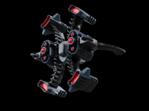 Spaceship lowpoly 3D Model