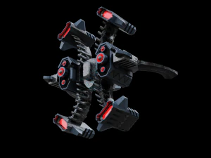 Spaceship lowpoly 3D Model