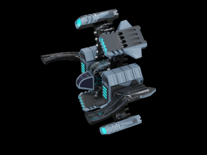 Spaceship lowpoly 3D Model