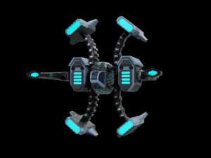 Spaceship lowpoly 3D Model