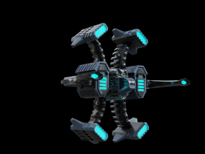 Spaceship lowpoly 3D Model