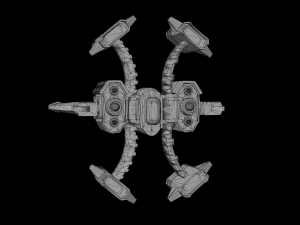 Spaceship lowpoly 3D Model