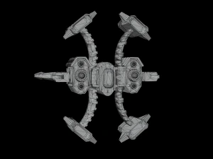 Spaceship lowpoly 3D Model