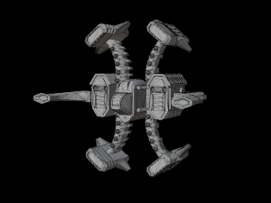 Spaceship lowpoly 3D Model