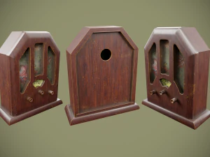 Radio retro vintage 3D Model