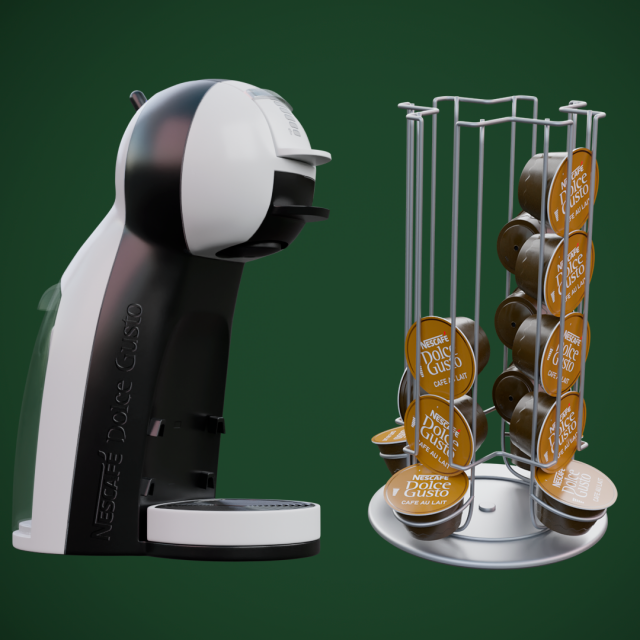 Coffee maker capsule support Model 3D .c4d .max .obj .3ds .fbx .stl .blend 