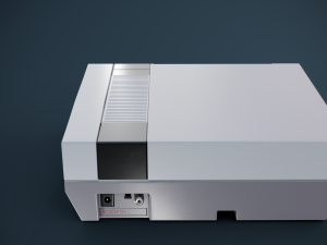 NES Nintendo controller and cassette subdivisions 3D 모델