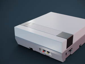 NES Nintendo controller and cassette subdivisions 3D 모델