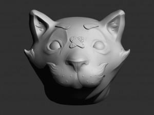 Moustache cat 3D Модель