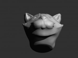 Moustache cat 3D Model