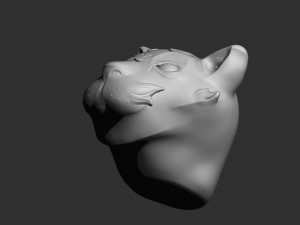 Moustache cat 3D Model
