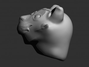 Moustache cat 3D Model