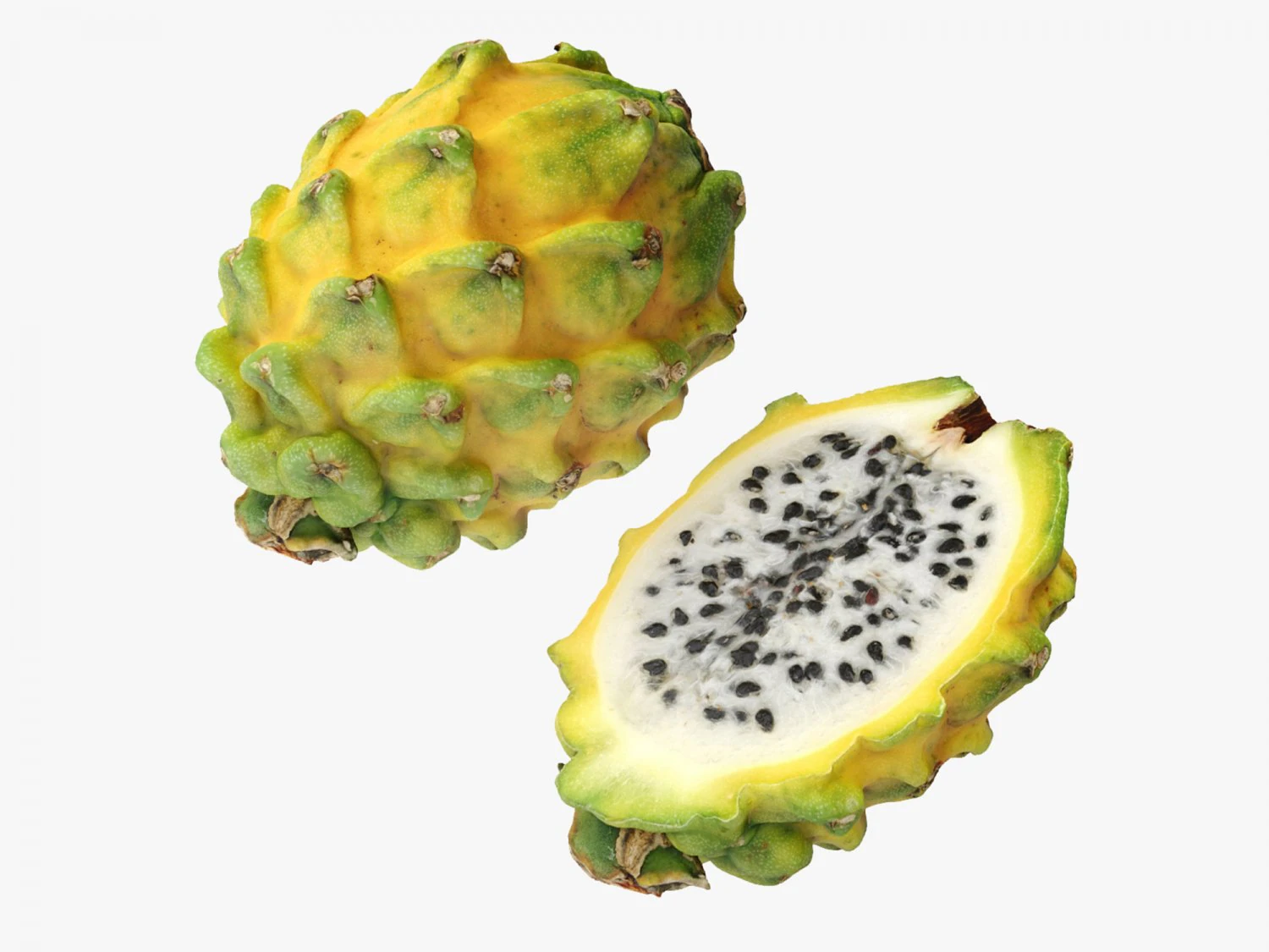 Dragon Fruits Yellow 3D Model .c4d .max .obj .3ds .fbx .stl .blend 