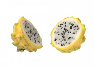 Dragon Fruits Yellow 3D Model