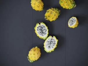 Dragon Fruits Yellow 3D Model