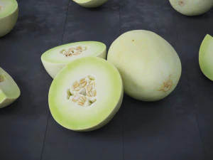 Honeydew Melon 3D Model