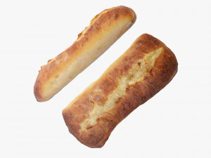 P&atilde;o Ciabatta Modelo 3D