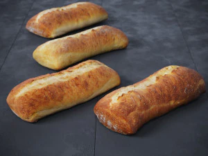 P&atilde;o Ciabatta Modelo 3D