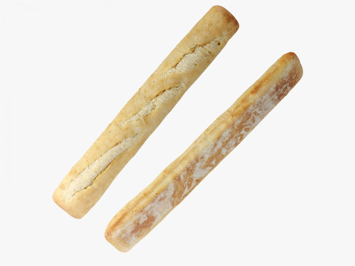 Ciabatta Baguette 3D Model .c4d .max .obj .3ds .fbx .stl .blend 