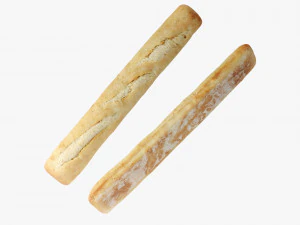Baguete Ciabatta Modelo 3D