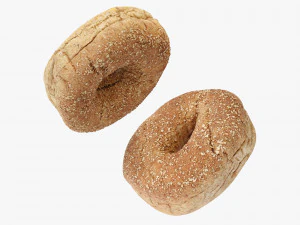 Bagel de Trigo Integral Modelo 3D