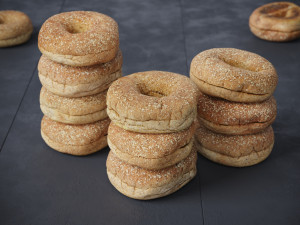 Whole Wheat Bagel 3D Model