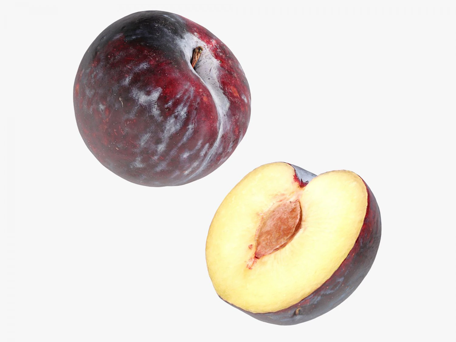 Black Plums 3D Model .c4d .max .obj .3ds .fbx .stl .blend