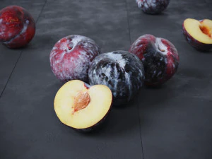 Black Plums 3D Model