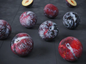 Black Plums 3D Model