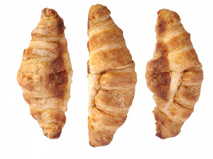 Mini butter croissants 3D Model