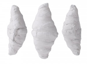 Mini butter croissants 3D Model