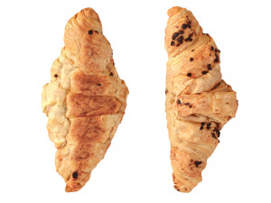 Croissant With Chocolate Chips Modèle 3D