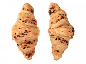 Croissant With Chocolate Chips 3D Model