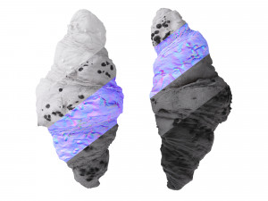Croissant With Chocolate Chips Modèle 3D