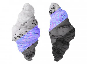 Croissant With Chocolate Chips 3D Model
