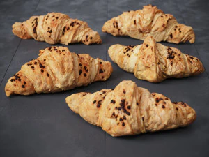 Croissant With Chocolate Chips 3D Model