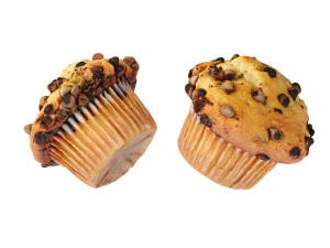 Schokoladenst&uuml;ckchen-Muffins 3D Modell