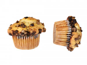 Schokoladenst&uuml;ckchen-Muffins 3D Modell