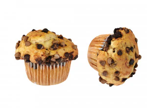Schokoladenst&uuml;ckchen-Muffins 3D Modell