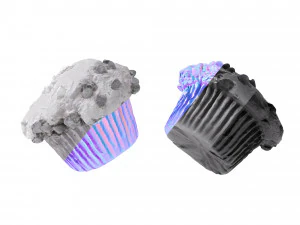 Schokoladenst&uuml;ckchen-Muffins 3D Modell