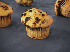 Chocolate Chip Muffins Modelo 3D