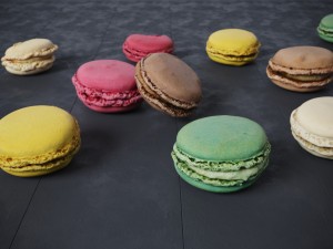 French macarons Modèle 3D
