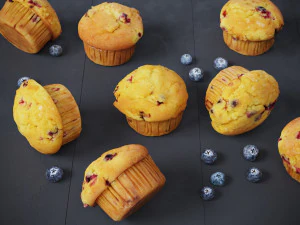Blueberry Muffins 3D Model