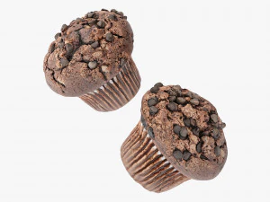 Muffin al cioccolato Modello 3D