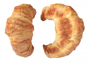 Butter Croissants 3D Model