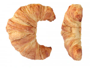 Butter Croissants 3D Model
